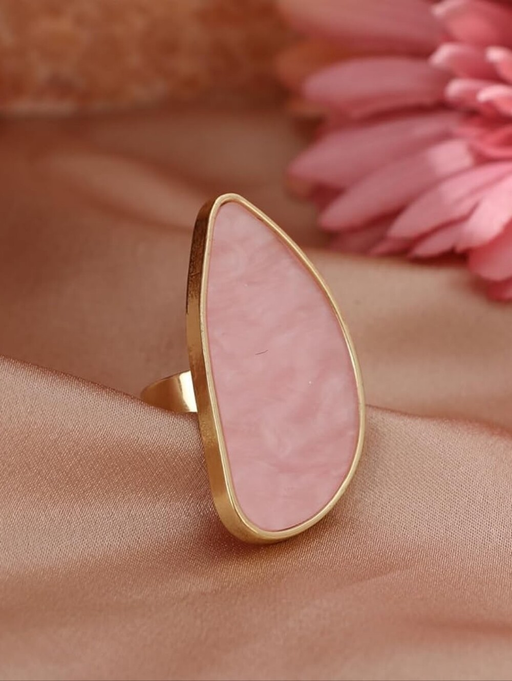 Large Design Geometric Ring Statement Adjustable 